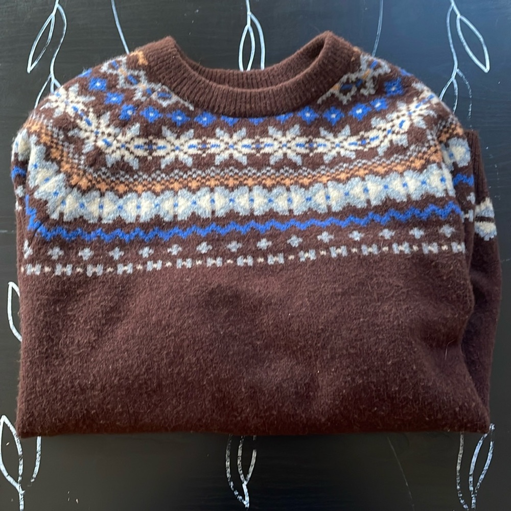 gap brown patterned sweatshirt
